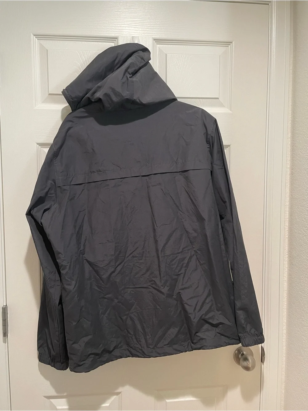 Columbia Men's Hooded Windbreaker Jacket in Dark Gray